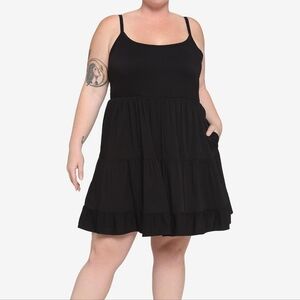 Hot Topic Black Tiered Mini Dress